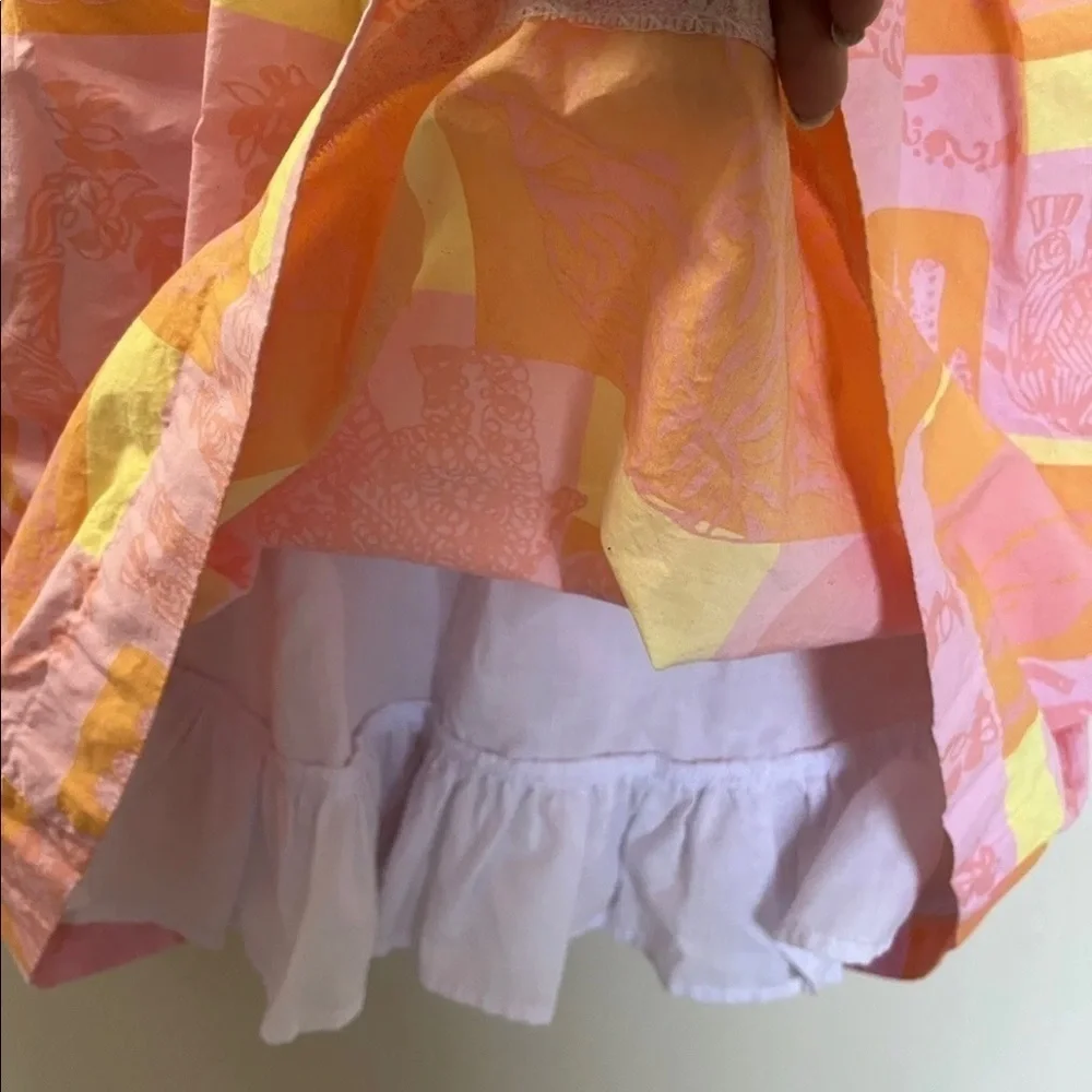 Lilly Pulitzer Jubilee Lemon Sorbet Elephant Dress Girls Size 7